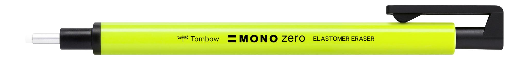 Tombow Mono Zero Eraser Pen neon Yellow, Precise Erasing with Round 2.3 mm tip, Slim Body, refillable, Recycled Material