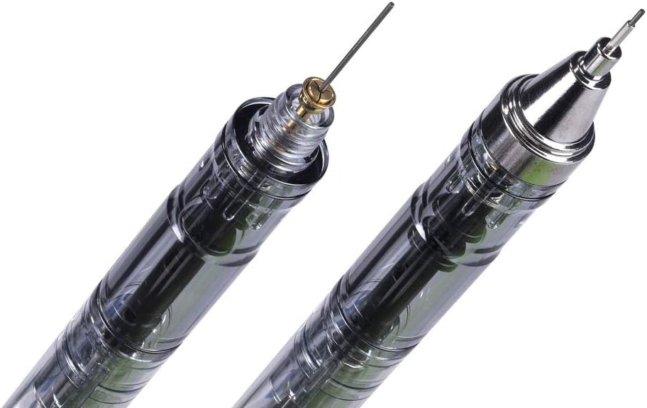 Tombow MONO graph mechanical pencil 0.5 mm, black, HB, precise drawing with 4 mm tip, shaking mechanism, incl. refillable eraser