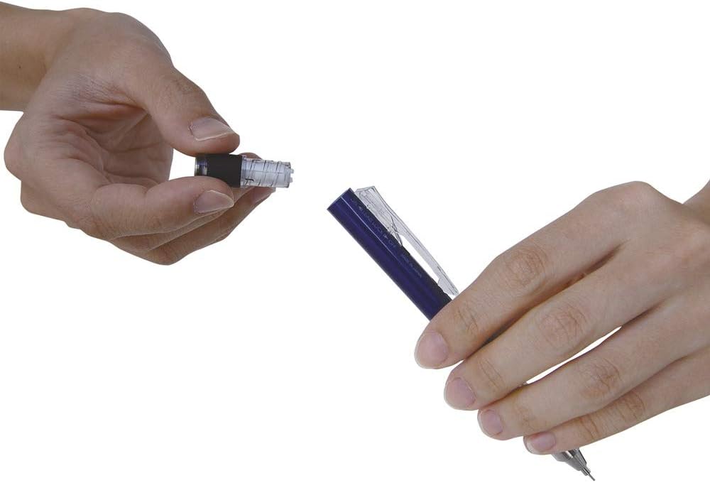 Tombow MONO graph mechanical pencil 0.5 mm, black, HB, precise drawing with 4 mm tip, shaking mechanism, incl. refillable eraser