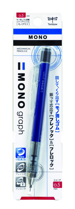 Tombow Mono Graph Shaker Mechanical Pencil 0.5mm, Blue Body (SH-MG41) by Tombow