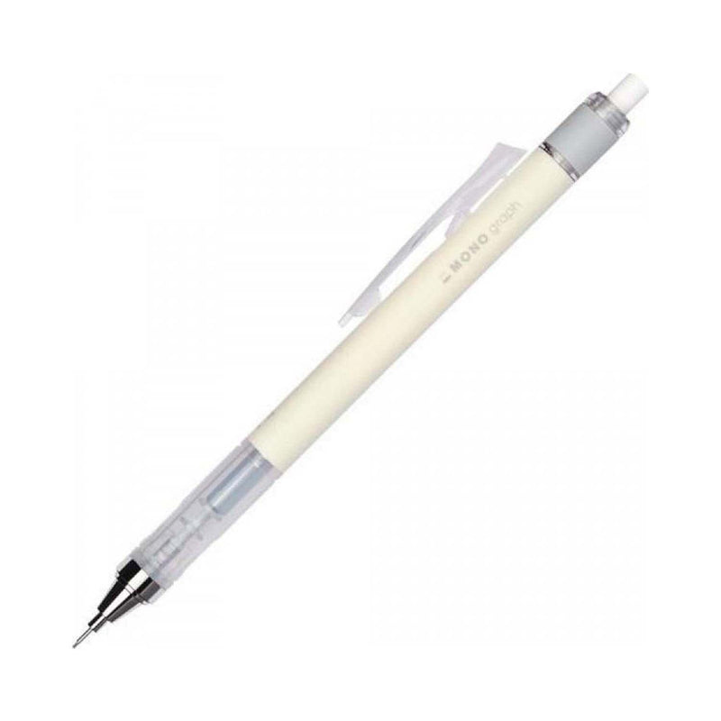 Tombow - MONO Graph | Portaminas Profesional con Mina 0.5 - Diseño Exterior Amarillo Crema