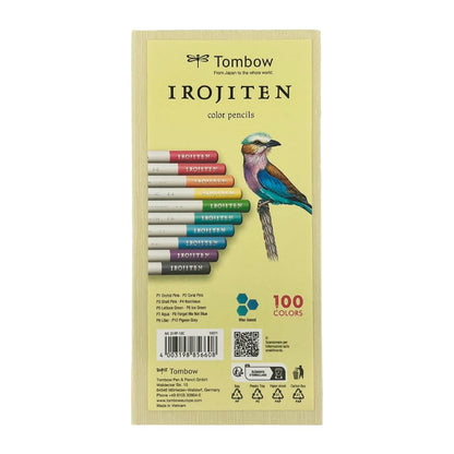 Tombow IROJITEN artist's coloured pencil set of 10, pastel colours l, wax-based lead for smooth transitions
