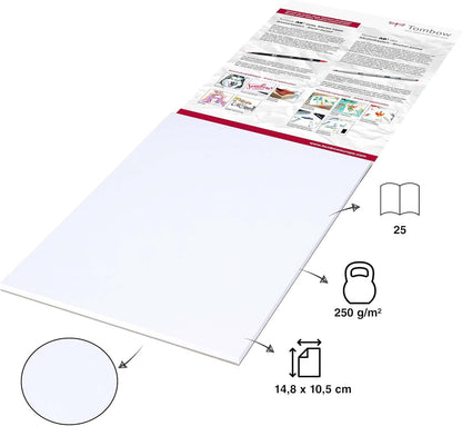 Tombow Bristol Paper A6 (14.8 x 10.5 cm), 250 g/m², 25 Sheets