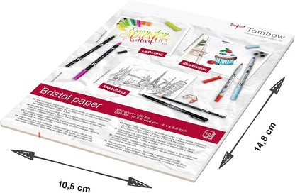 Tombow Bristol Paper A6 (14.8 x 10.5 cm), 250 g/m², 25 Sheets