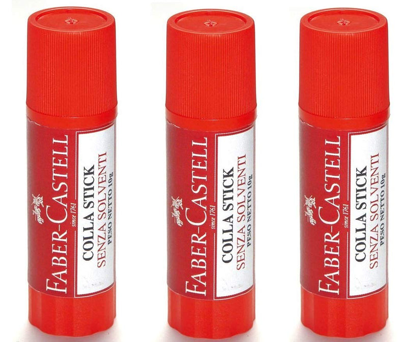 Faber-Castell Glue Sticks - 10g - Blister Pack of 3