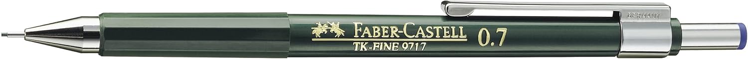 Faber-Castell TK-FINE 9717 HB mechanical pencil - mechanical pencils (green, Black, HB, 0.7 mm, pack of 10