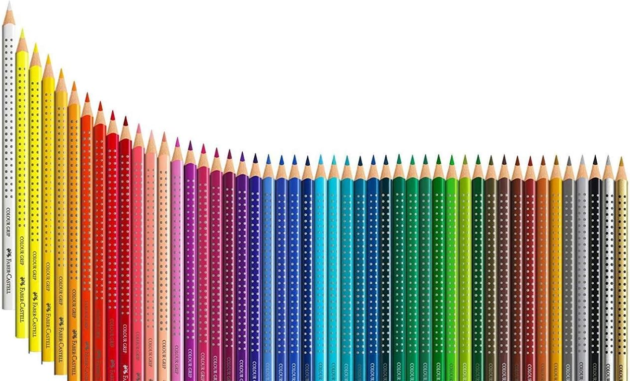 Faber-Castell Jumbo Grip Coloured Pencils Set of 3, Whiteaa