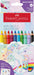 FABER-CASTELL 110923 Jumbo Unicorn Crayons Set, Pack of 10, Shatterproof, Includes 2 Sparkle Pencils and Unicorn Stickers