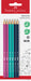 Faber-Castell Graphite Pencil Set x 6 1111 HB Coloured on Blister Card