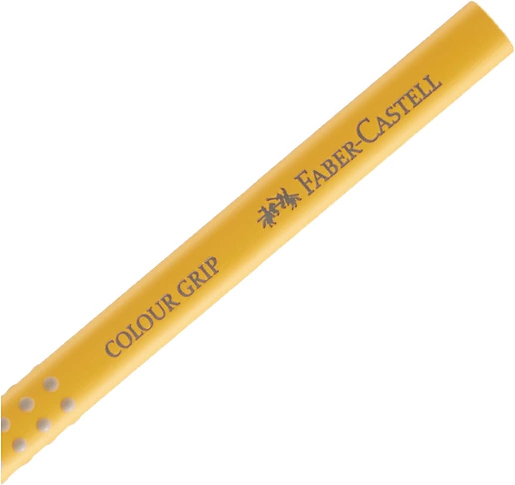 FABER-CASTELL Triangular Colouring Pencil, Colour Grip, Cadmium Yellow