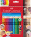 Faber-Castell 112819 - Juego de lápices de color Colour Grip, 24 piezas, incl. 6 lápices de color piel
