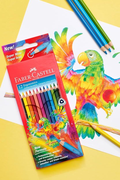 Faber-Castell Triangular Colour Pencils (Pack of 12