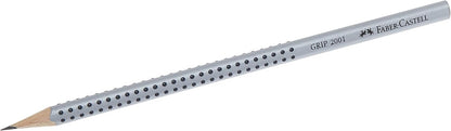 Faber-Castell 117012 - Grip 2001 Pencils. 2H. Hardness 4, Rubber-free, Grey Anti-Stress Point, Pack of 1