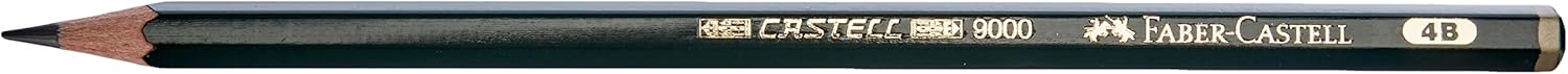 Faber-Castell Miscellaneous Castell 9000 Graphite Pencil, Pencil, 4B, For Art, Craft, Drawing, Sketching, Home, School, University, Colouring