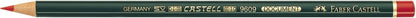 Faber-Castell Miscellaneous Castell Document 9609 Indelible Pencil, Red, , For Art, Craft, Drawing, Sketching, Home, School, University, Colouring