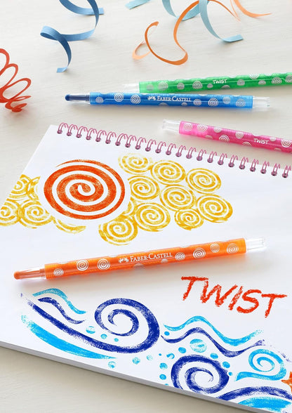 Faber-Castell 120003 Twistable Wax Crayons (Pack of 12