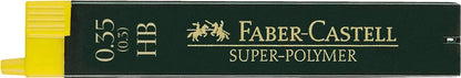 Faber-Castell Miscellaneous Super-Polymer Fineline Lead, 0.35mmBlack, HB, For Art, Craft, Drawing, Sketching, Home, School, University, Colouring