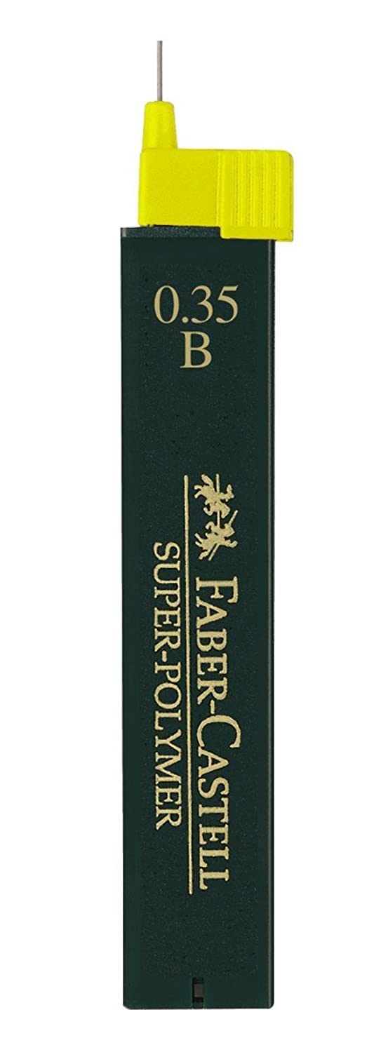 Faber-Castell Miscellaneous Super-Polymer Fineline Lead, 0.35mmBlack, B, For Art, Craft, Drawing, Sketching, Home, School, University, Colouring