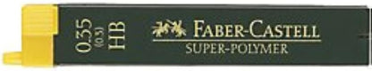 Faber-Castell Miscellaneous Super-Polymer Fineline Lead, 0.35mmBlack, H, For Art, Craft, Drawing, Sketching, Home, School, University, Colouring