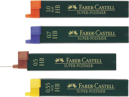 Faber-Castell Miscellaneous Super-Polymer Fineline Lead, 0.5mmBlack, HB, For Art, Craft, Drawing, Sketching, Home, School, University, Colouring