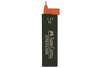 Faber-Castell Miscellaneous Super-Polymer Fineline Lead, 1.0mmBlack, B, For Art, Craft, Drawing, Sketching, Home, School, University, Colouring