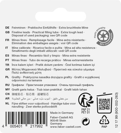 Faber Castell 0.5 mm 121799"Super Polymer" HB Fineline Lead (Pack of 24)