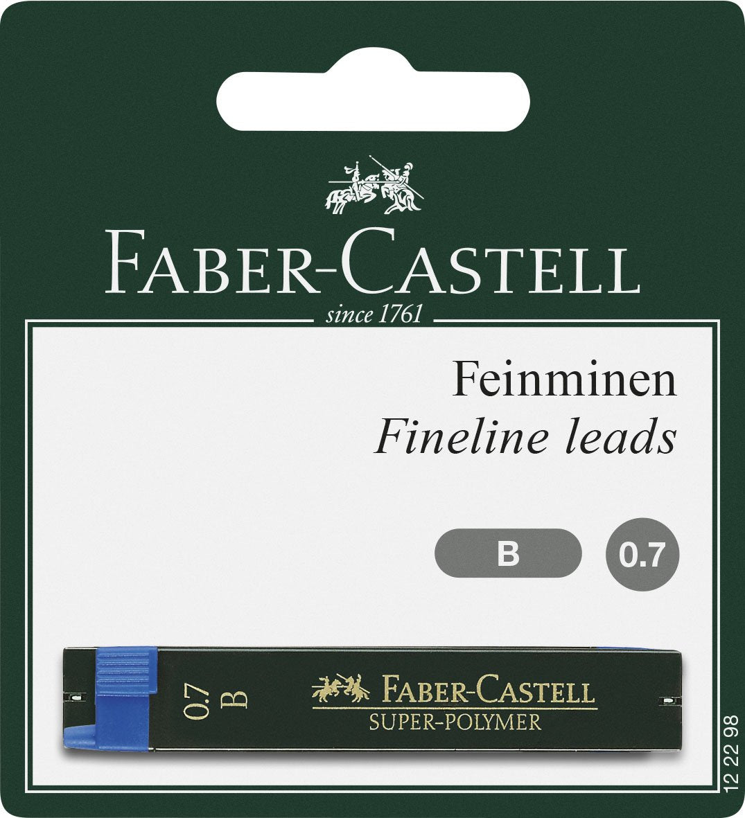 Faber Castell 0.7 mm 122298 "Super Polymer" B Fineline Lead (Pack of 24