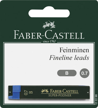 Faber Castell 0.7 mm 122298 "Super Polymer" B Fineline Lead (Pack of 24