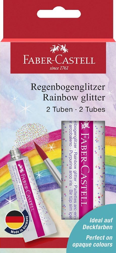 Faber-Castell Glitter Rainbow tube 12 ml 2x BC