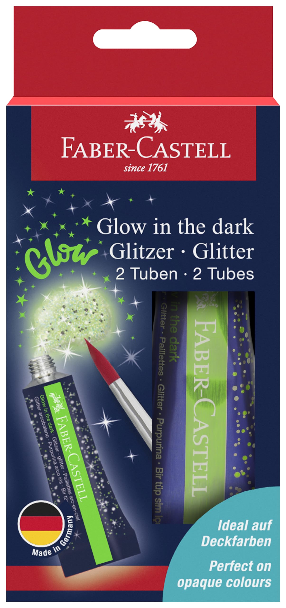 Faber-Castell Glitter Glow in the dark 12 ml 2x BC