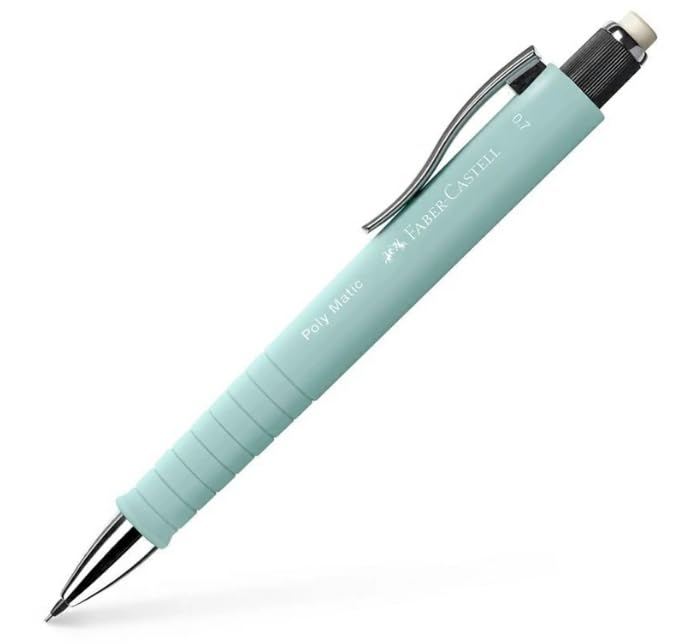 Faber-Castell Mechanical Pencil, Polymatic 0.7mm, Caribbean Blue 133305 Pencil Mechanical Pen