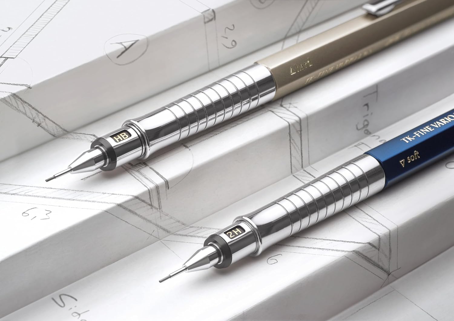 FABER-CASTELL TK-Fine Vario L 135340 Mechanical Pencil 0.35 mm Champagne Gold with Soft/Hard Mechanism
