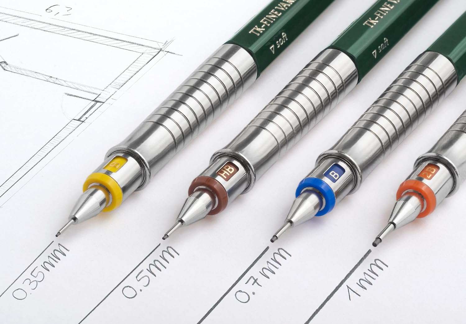 Faber-Castell TK-Fine Vario L 135542 Mechanical Pencil 0.5 mm Indigo Lead Pencil with Soft/Hard Mechanism