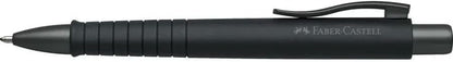 Faber-Castell - Ballpoint Pen Poly Ball XB Set of 5 Black, Rose, Stone Grey, All Black and Dark Blue (M) 1 Each with Replaceable Refill, Indelible (5 Pieces, Colourful)