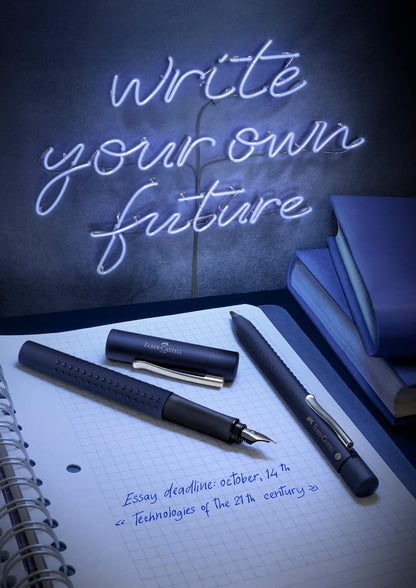 Faber-Castell 140804 Grip 2011 - Pluma estilográfica (punta M, 1 unidad), color azul