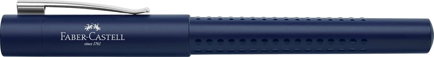 Faber-Castell Grip 2011 Fountain Pen - Broad Nib, Classic Blue, 140805