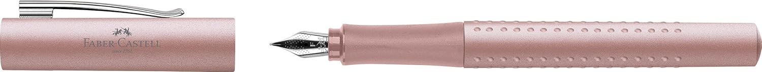 FABER-CASTELL Grip 2011 140809 Fountain Pen, Nib Width F, Pale Rose, Pack of 1