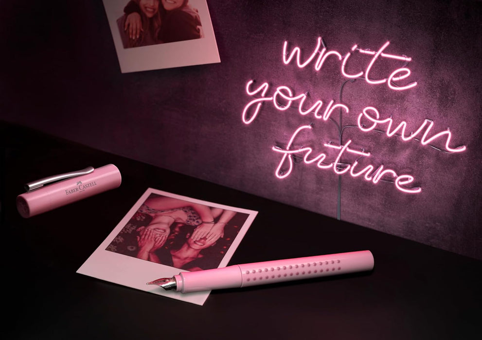 Faber-Castell Grip 2011 140814 Fountain Pen, Spring Berite B, Pale Rose, Pack of 1