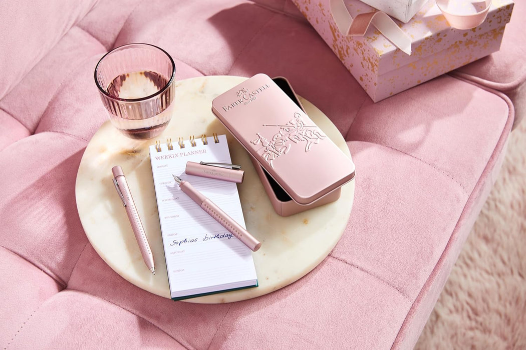 Faber-Castell Grip 2011 140814 Fountain Pen, Spring Berite B, Pale Rose, Pack of 1