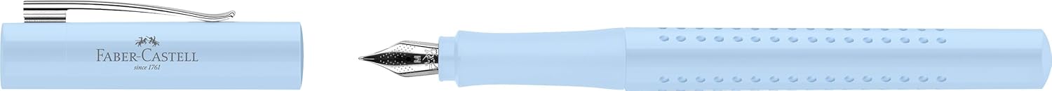 Faber Castell Grip 2010 140848 Fountain Pen, Nib Width M, Sky Blue, Pack of 1
