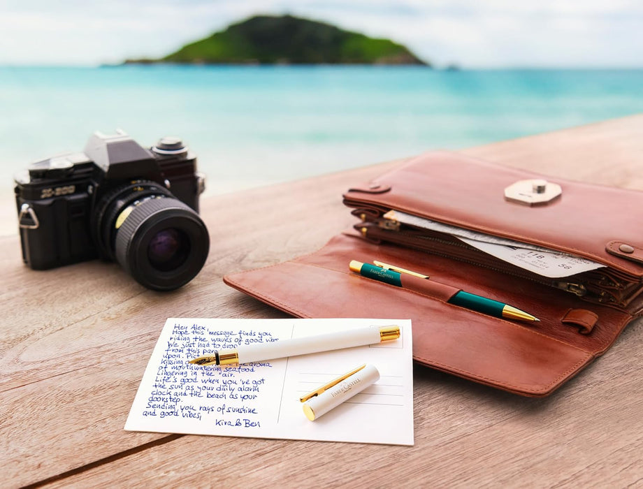 FABER-CASTELL Neo Slim 141435 Ballpoint Pen Lead Thickness B Gold Rainforest