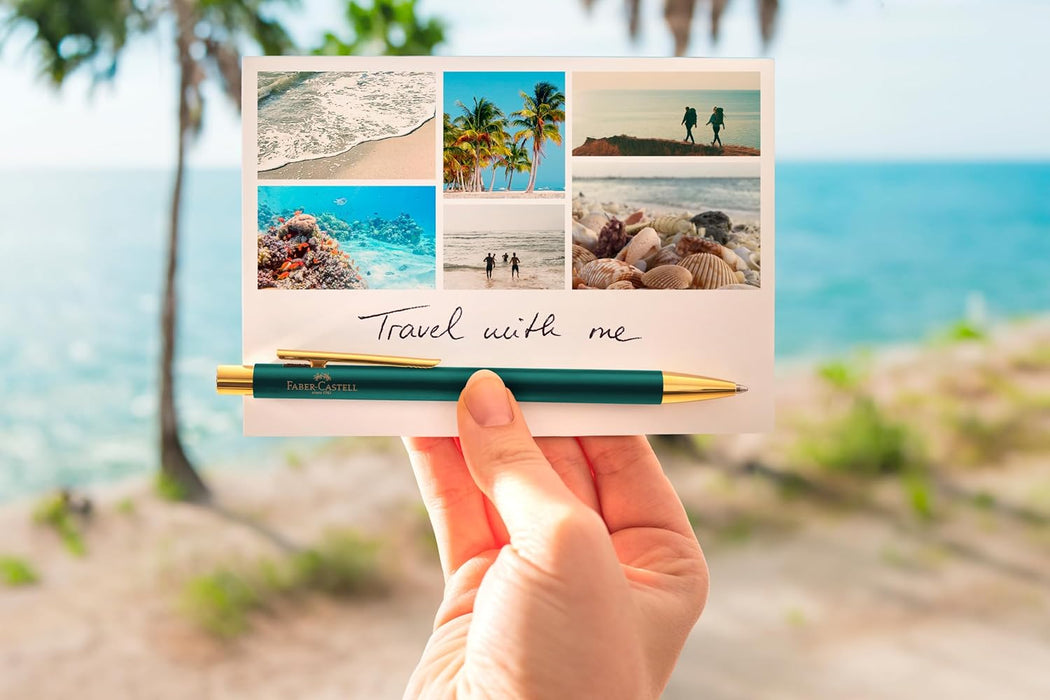 FABER-CASTELL Neo Slim 141435 Ballpoint Pen Lead Thickness B Gold Rainforest