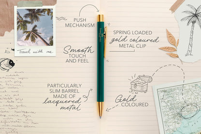 FABER-CASTELL Neo Slim 141435 Ballpoint Pen Lead Thickness B Gold Rainforest