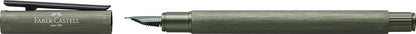 Faber-Castell Neo Slim Auminium M Fountain Pen - Olive Green