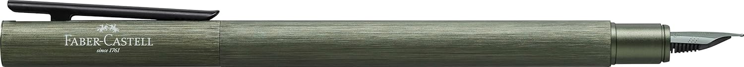 Faber-Castell Neo Slim Auminium M Fountain Pen - Olive Green