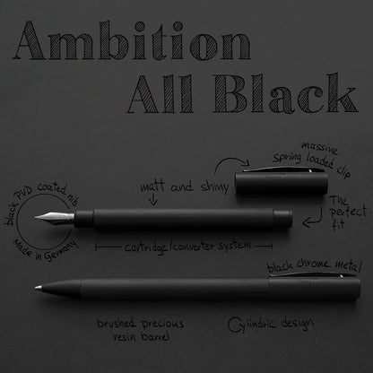 Faber-Castell Ambition All Black Limited Edition Rollerball Pen