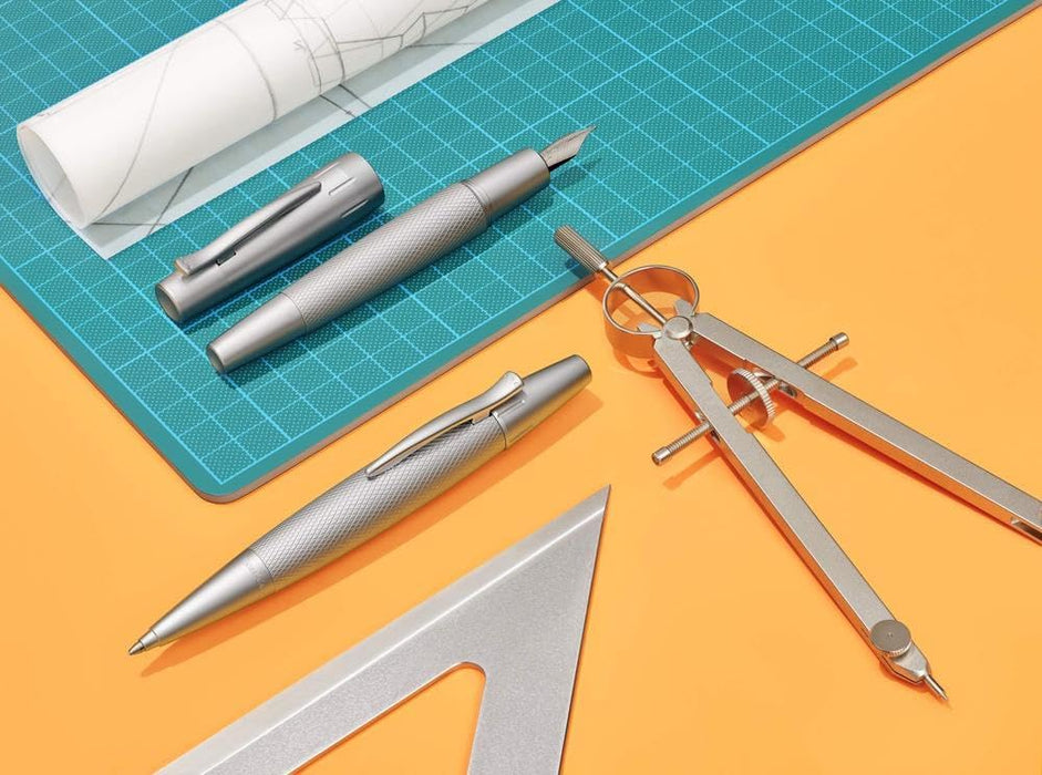Faber-Castell E-motion Ballpoint Pen - Pure Silver 148676