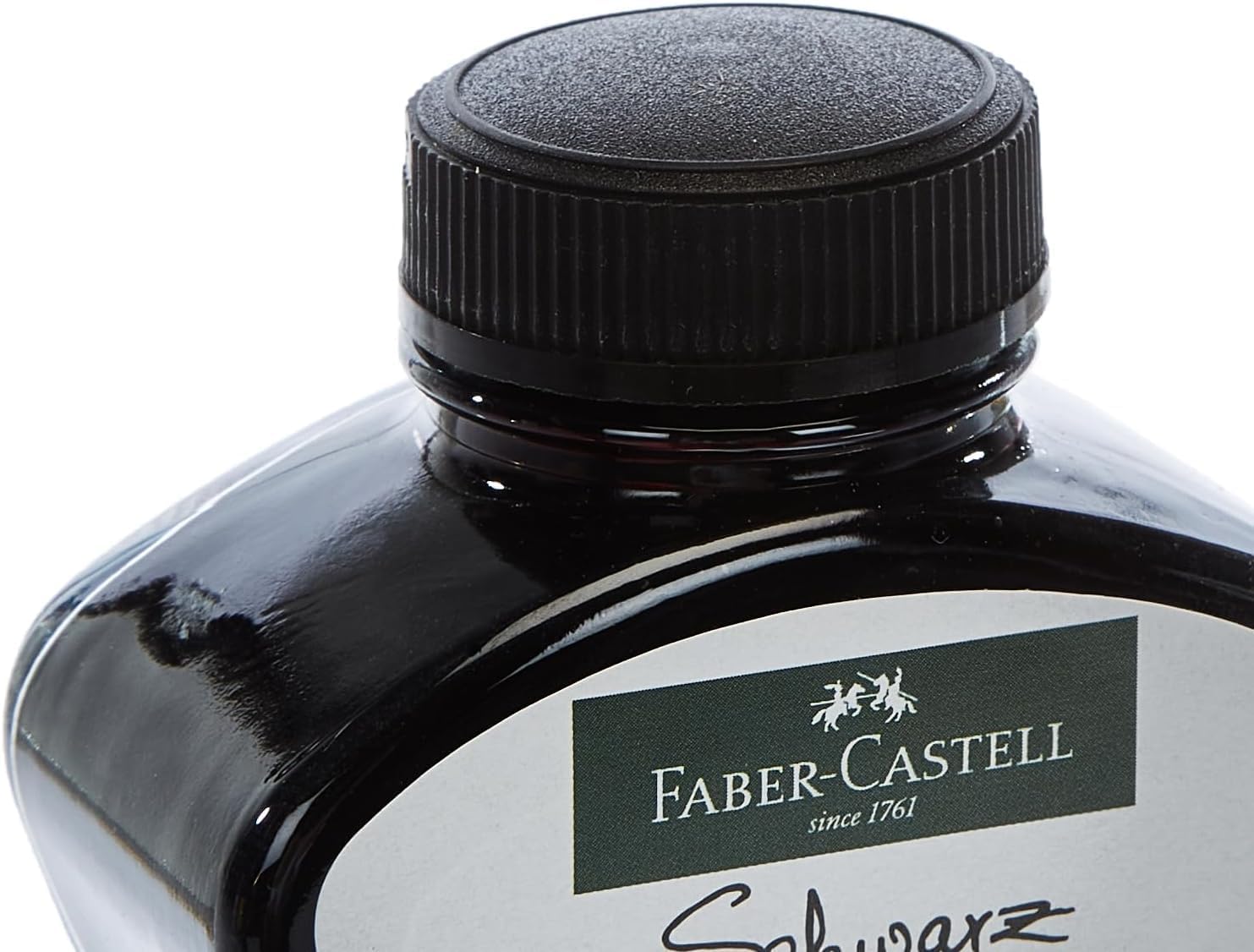 Faber-Castell 148700 Ink Glass for Writing Instruments with Converter, Brilliant Black, 62.5 mm, Pack of 1