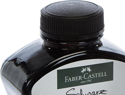 Faber-Castell 148700 Ink Glass for Writing Instruments with Converter, Brilliant Black, 62.5 mm, Pack of 1