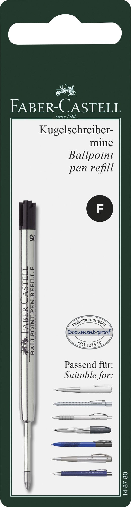 Faber-Castell F Ballpoint Pen Refill - Black